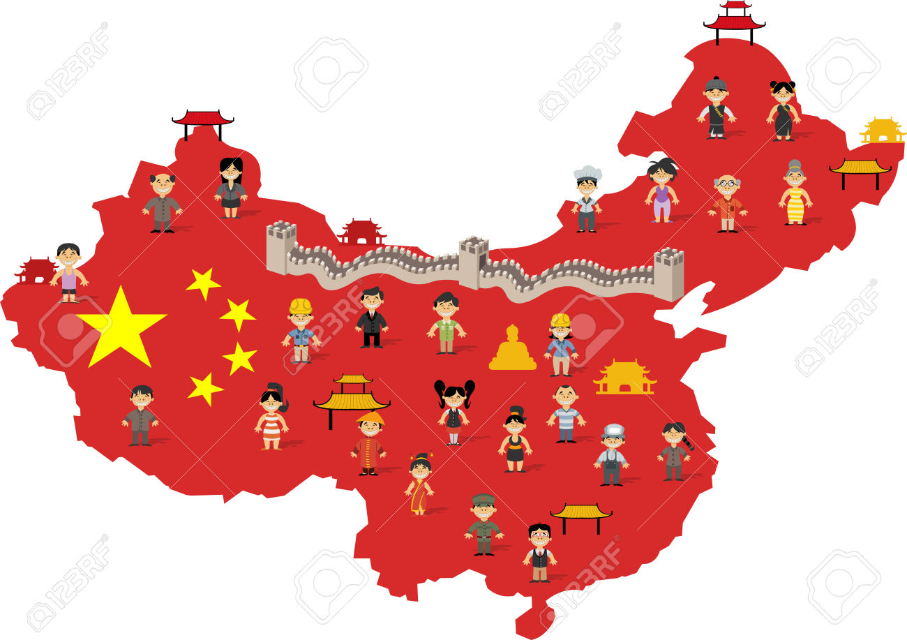 33211310-China-map-with-chinese-happy-cartoon-people-Stock-Vector-japan